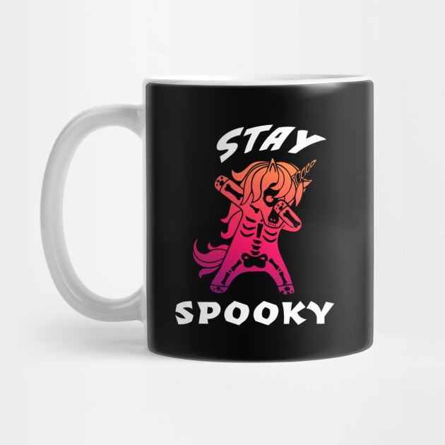 stay spooky unicorn skeleton dabbing by Mced